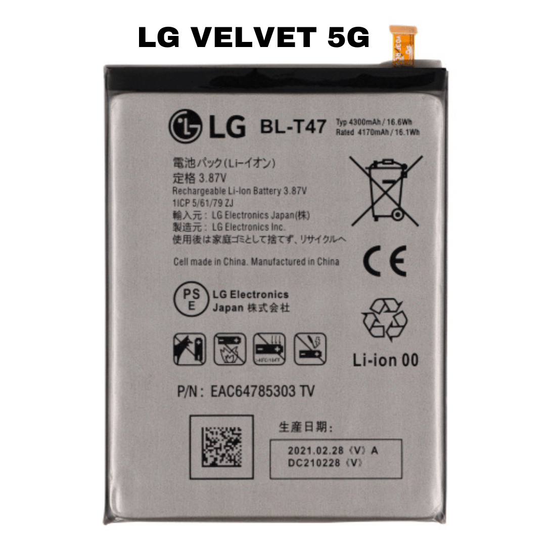 Battery for LG Velvet 5G, LM-G900N LM-G900EM- LM-G900UM BL-T47 4300mAh Battery for LG Velvet 5G, LM-G900N LM-G900EM- LM-G900UM BL-T47 4300mAh
